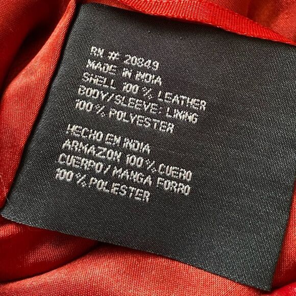 Vintage Excelled Red Leather Pants Silky Lined High Rise Womens Sz 10 - Picture 12 of 13